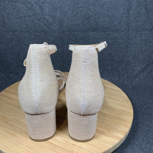 Steve Madden Women's Size 11 Renee Beige Leather Open Toe High Heel Sandals - Picture 4 of 7